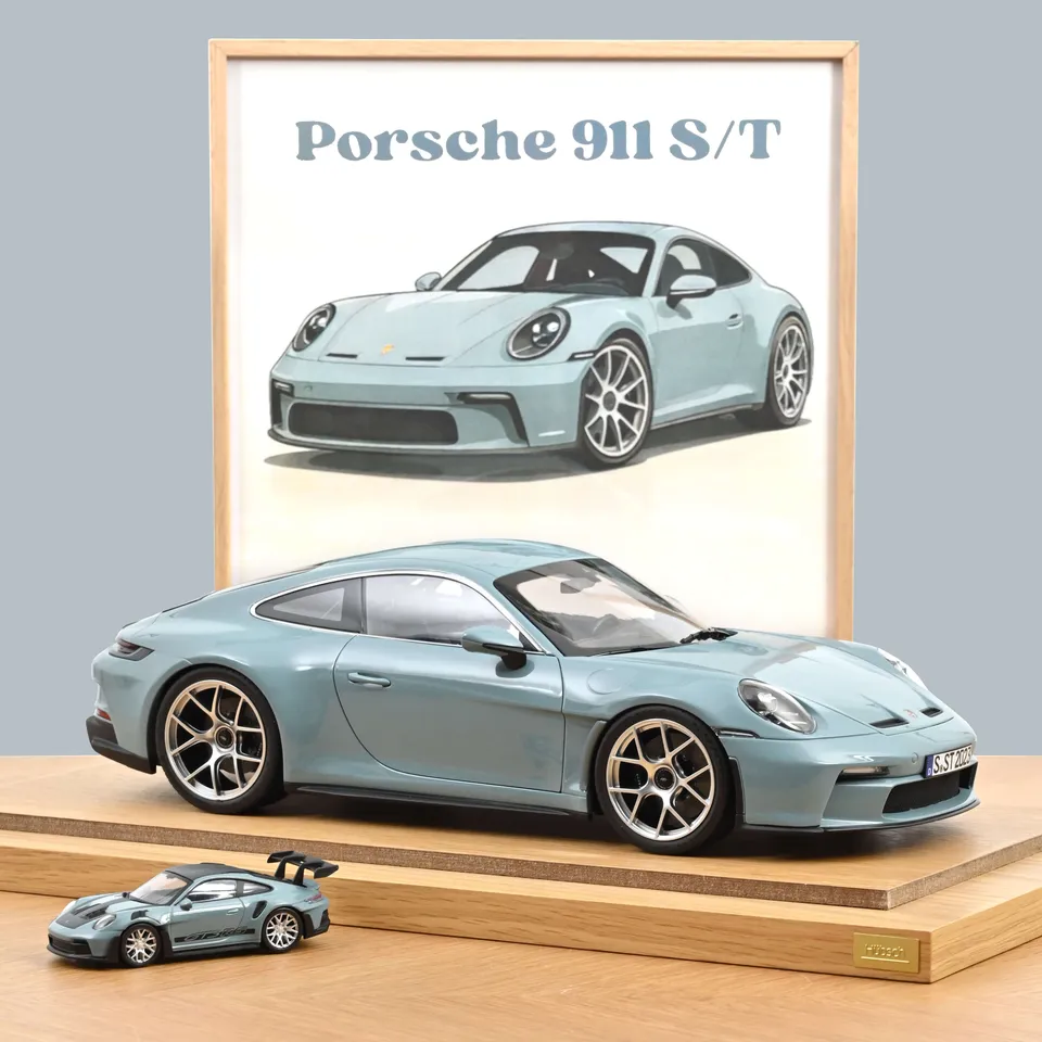 norev-porsche-911-s-t-2023-modellino-auto-1-12-blu-meissen image 1