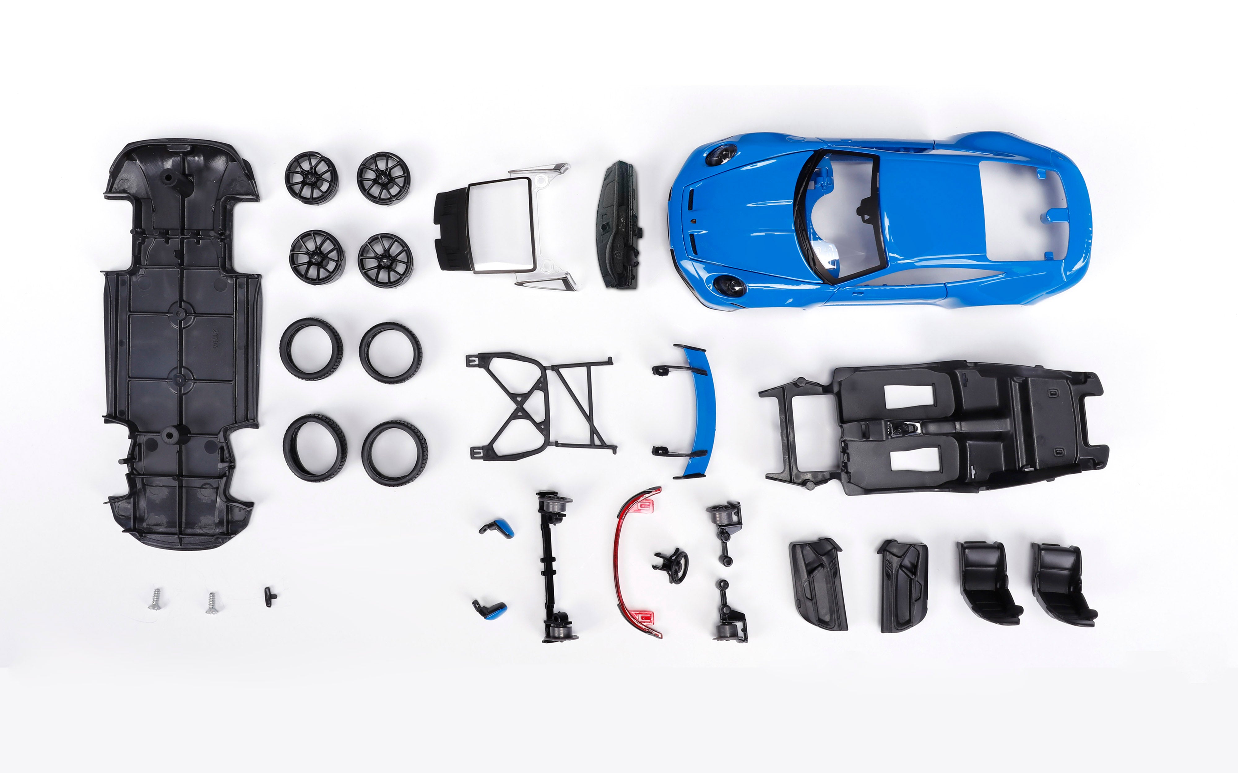 bburago-porsche-911-gt3-model-kit-scala-1-24-28-pezzi-blu image 8