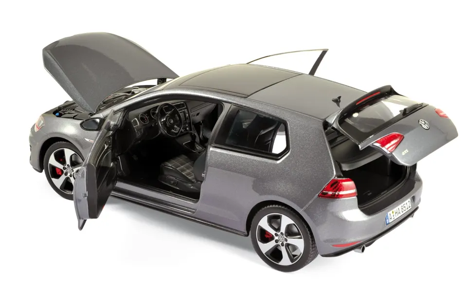 norev-vw-golf-gti-2013-carbon-steel-grey-modellino-auto-1-18 image 1