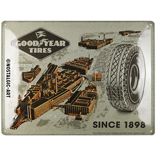 nostalgic-art-goodyear-factories-since-1898-targa-in-metallo-30x40-cm image 2