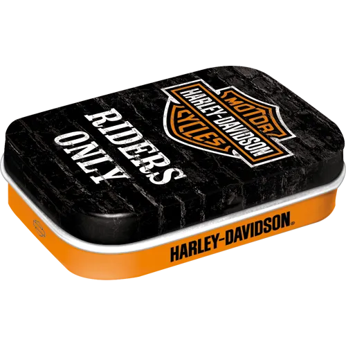 nostalgic-art-harley-davidson-riders-only-scatola-tascabile-con-mentine image 1