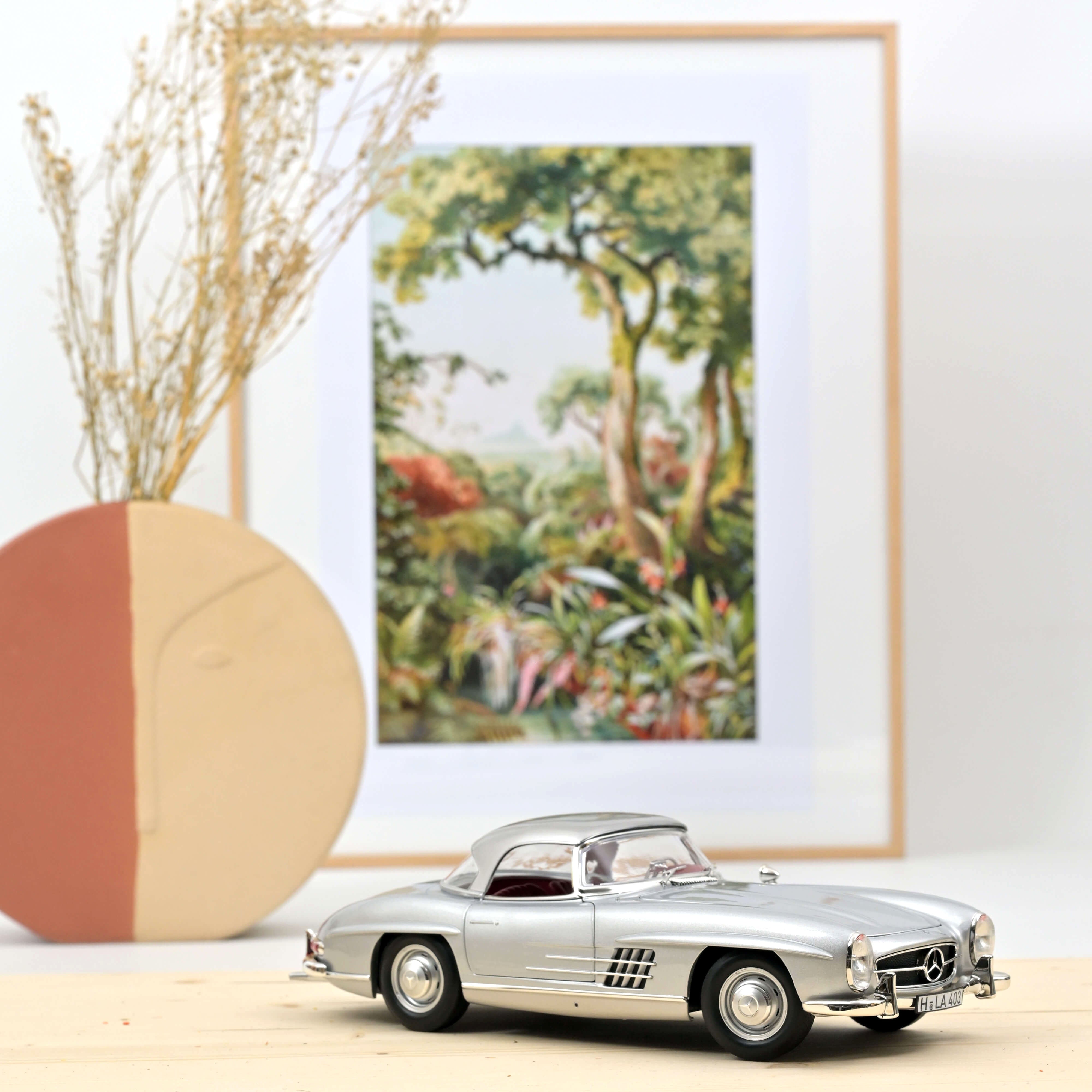 norev-mercedes-benz-300-sl-roadster-1957-argento-1-18 image 6