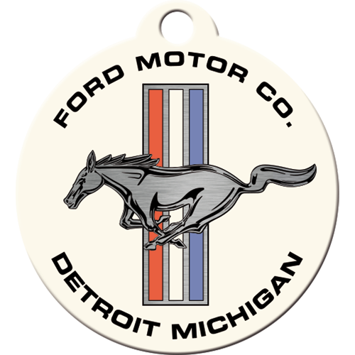 nostalgic-art-ford-mustang-horse-stripes-portachiavi-tondo image 3