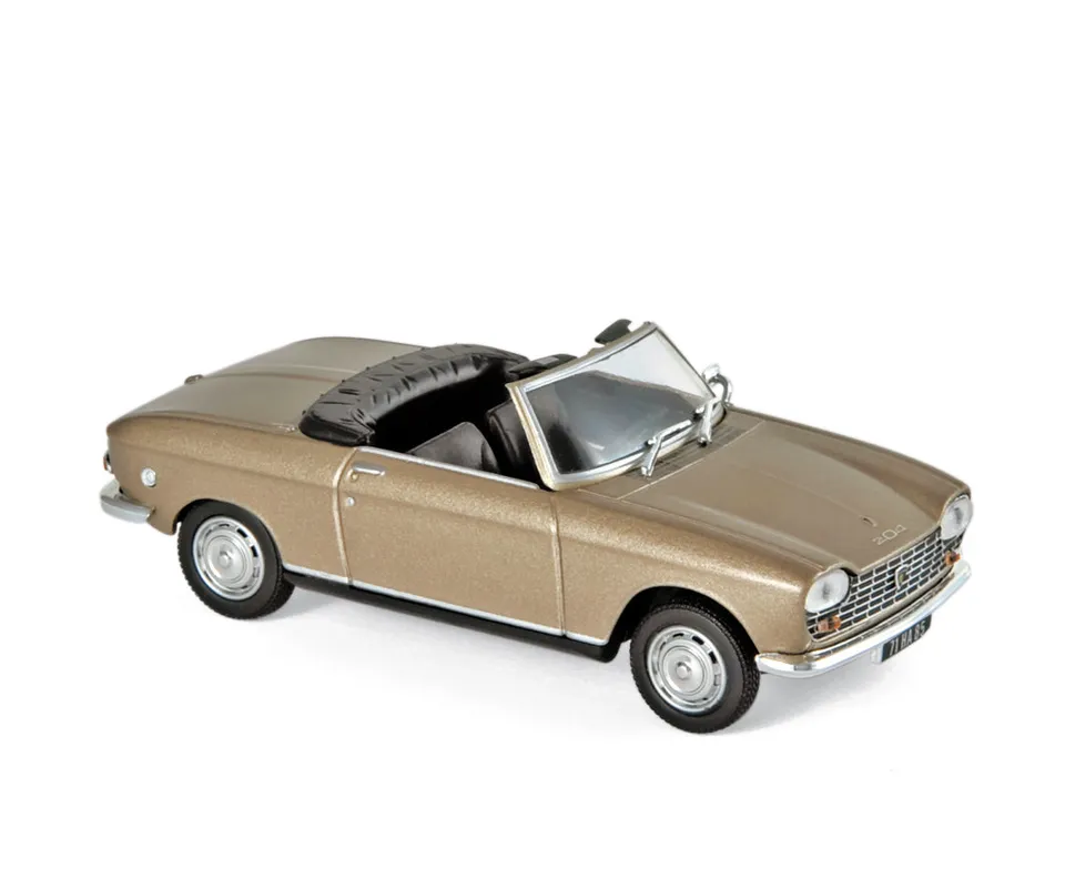 norev-peugeot-204-cabrio-1967-1-43-modellino-auto-d-epoca-beige-metallizzato image 1