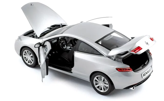 norev-renault-laguna-coup-2008-grigio-platino-modellino-auto-1-18 image 1
