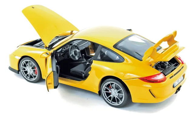 norev-porsche-911-gt3-2009-speed-yellow-1-18-modellino-die-cast image 1