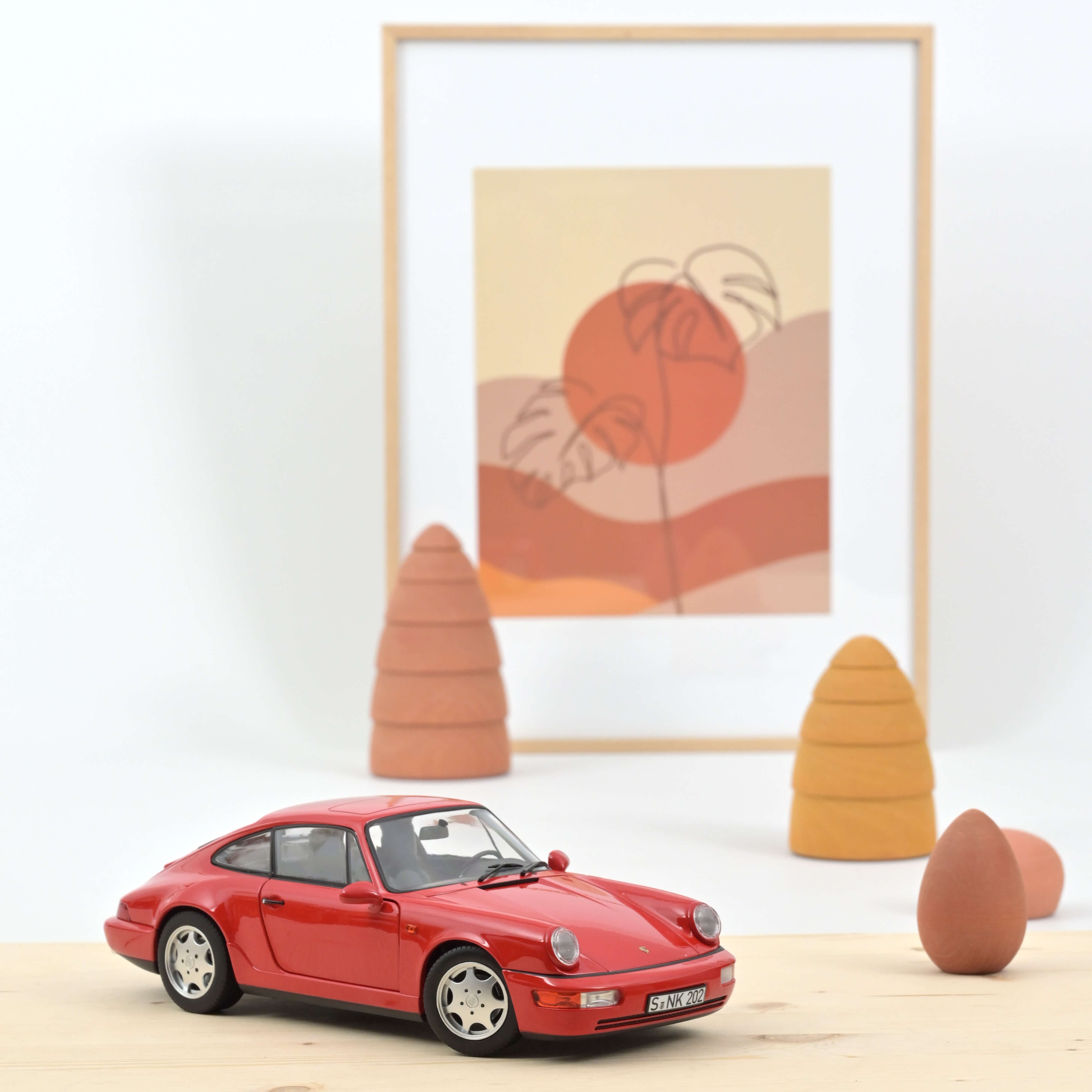 norev-porsche-911-carrera-2-1990-rossa-964-modellino-auto-1-18 image 1