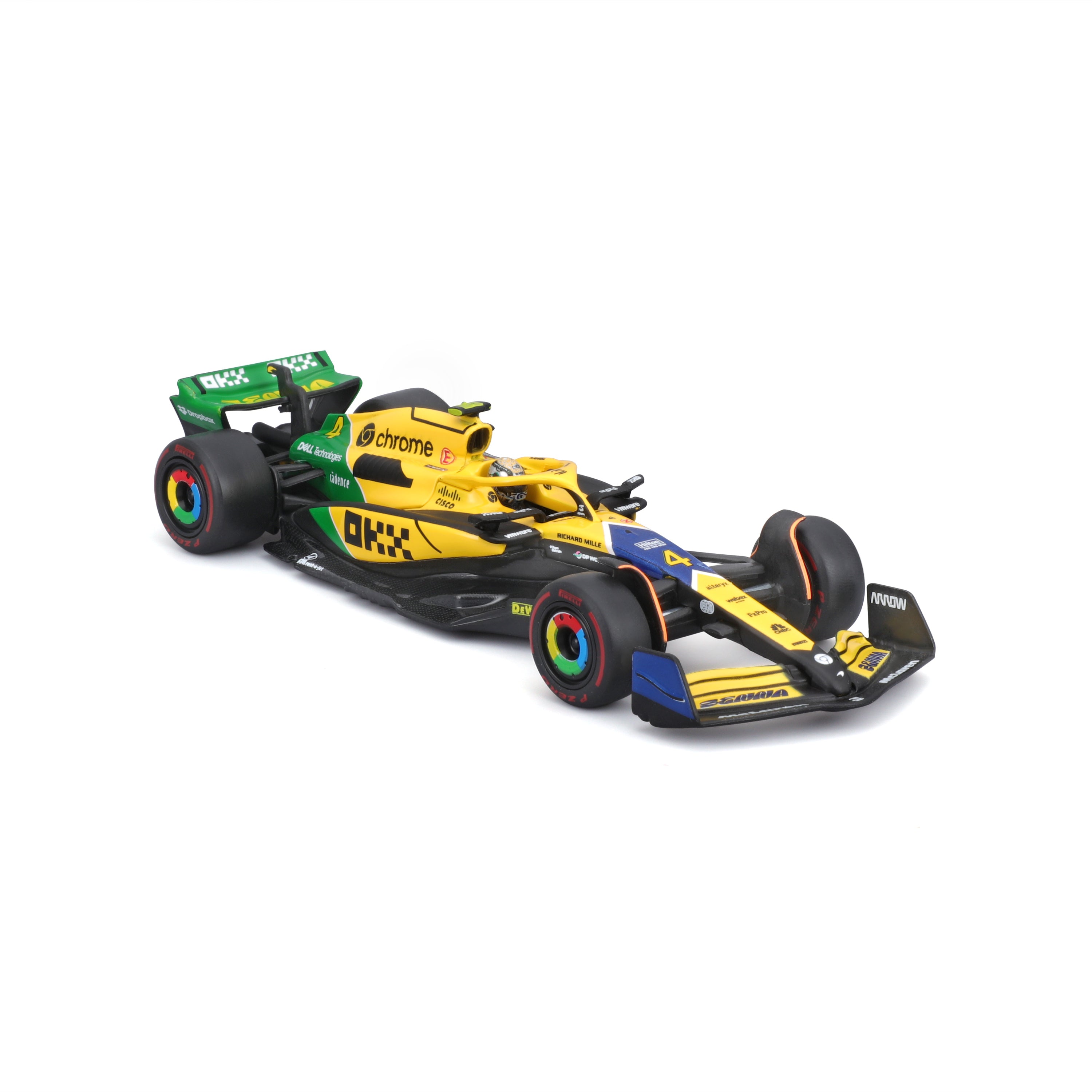bburago-mclaren-f1-mcl38-lando-norris-4-gp-monaco-2024-senna-1-43-con-pilota-e-t image 5