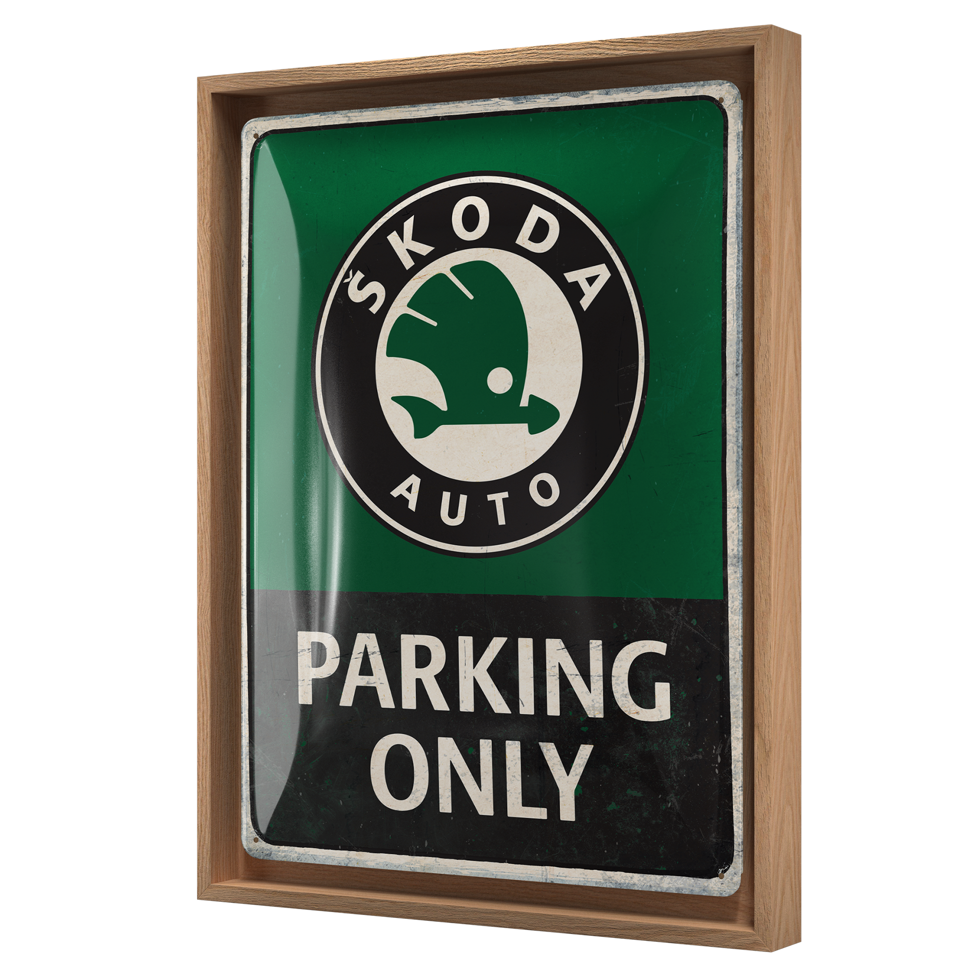 nostalgic-art-skoda-parking-only-cornice-n-frame-l-33-5x44-cm-con-targa image 1