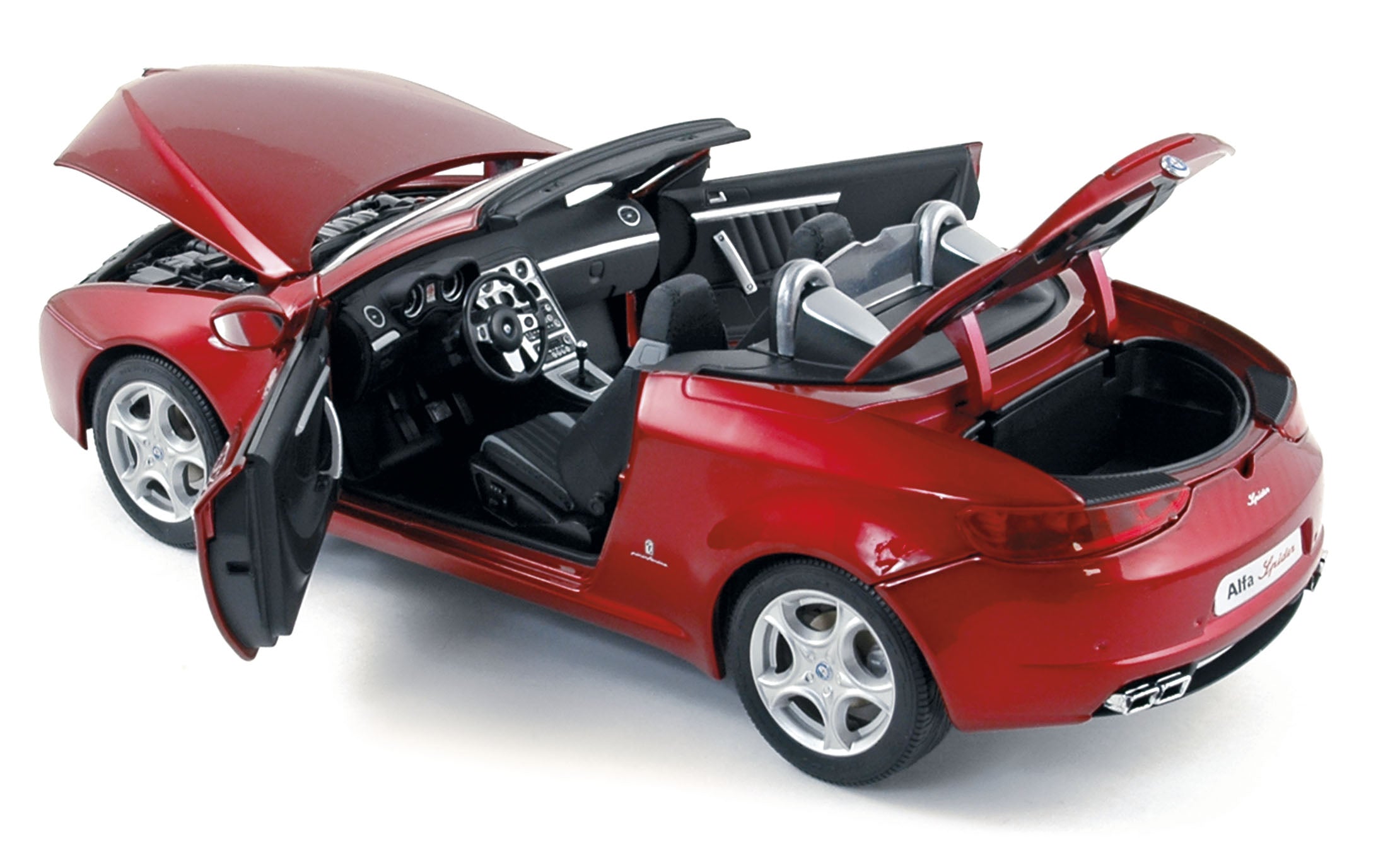 norev-alfa-romeo-spider-2006-modellino-auto-1-18-rosso-metallizzato image 2