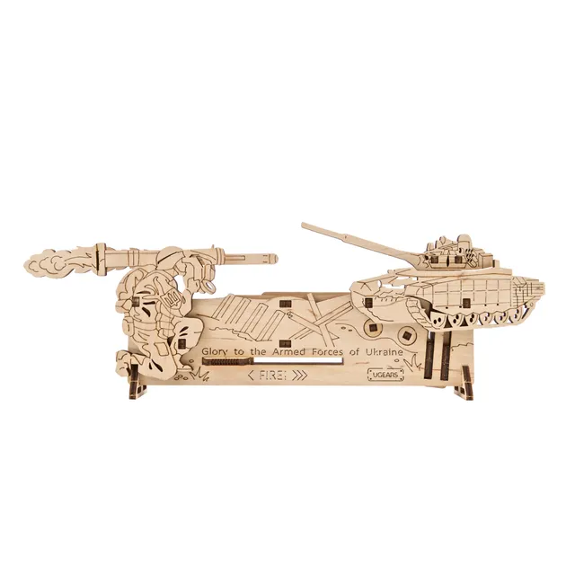 ugears-fire-and-forget-mini-modello-meccanico-in-legno-age-of-bravery image 1