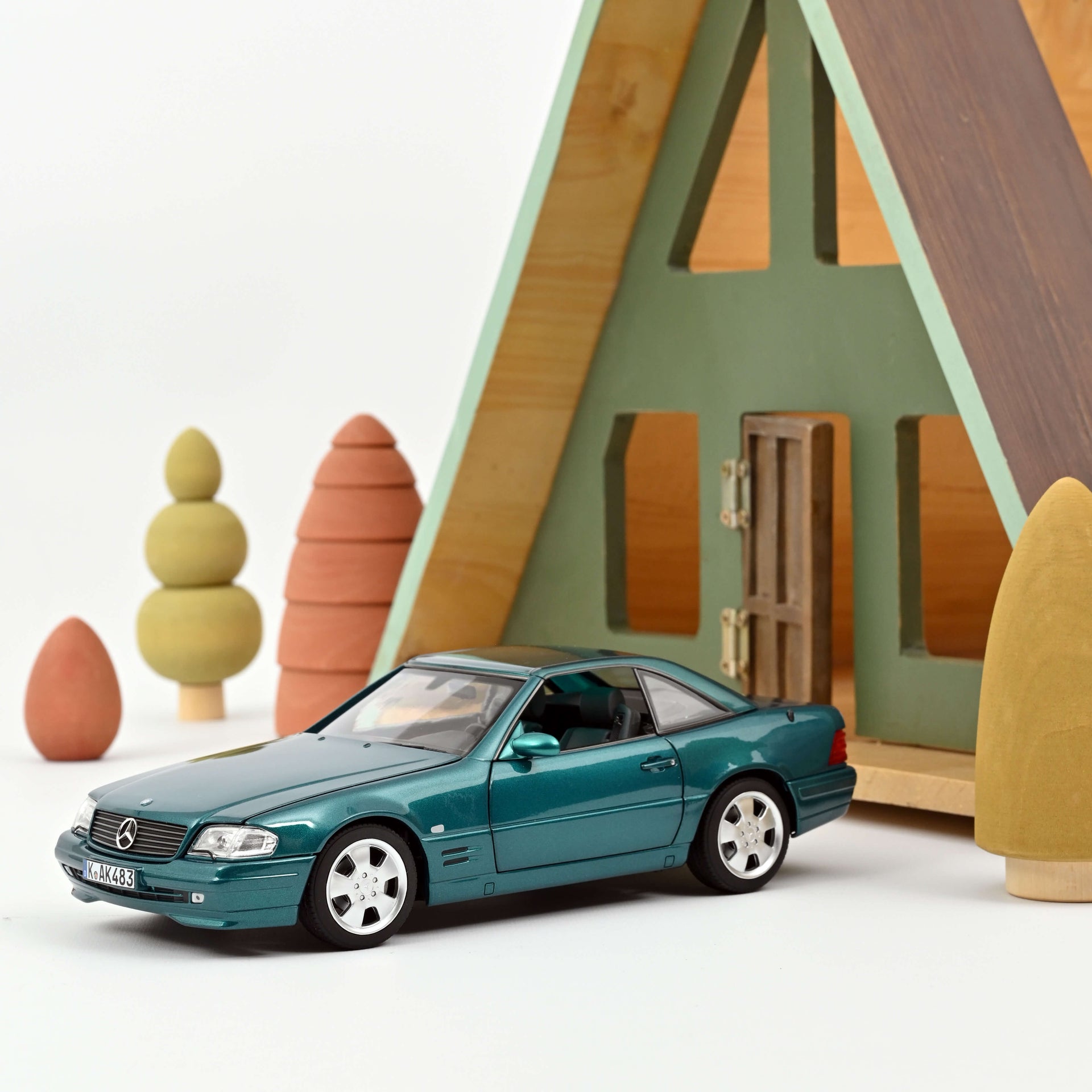 norev-mercedes-benz-sl-500-1999-modellino-auto-1-18-turchese-metallizzato-200-pc image 1