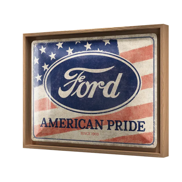 nostalgic-art-ford-american-pride-us-flag-n-frame-l-edition-33-5-x-44-cm image 1