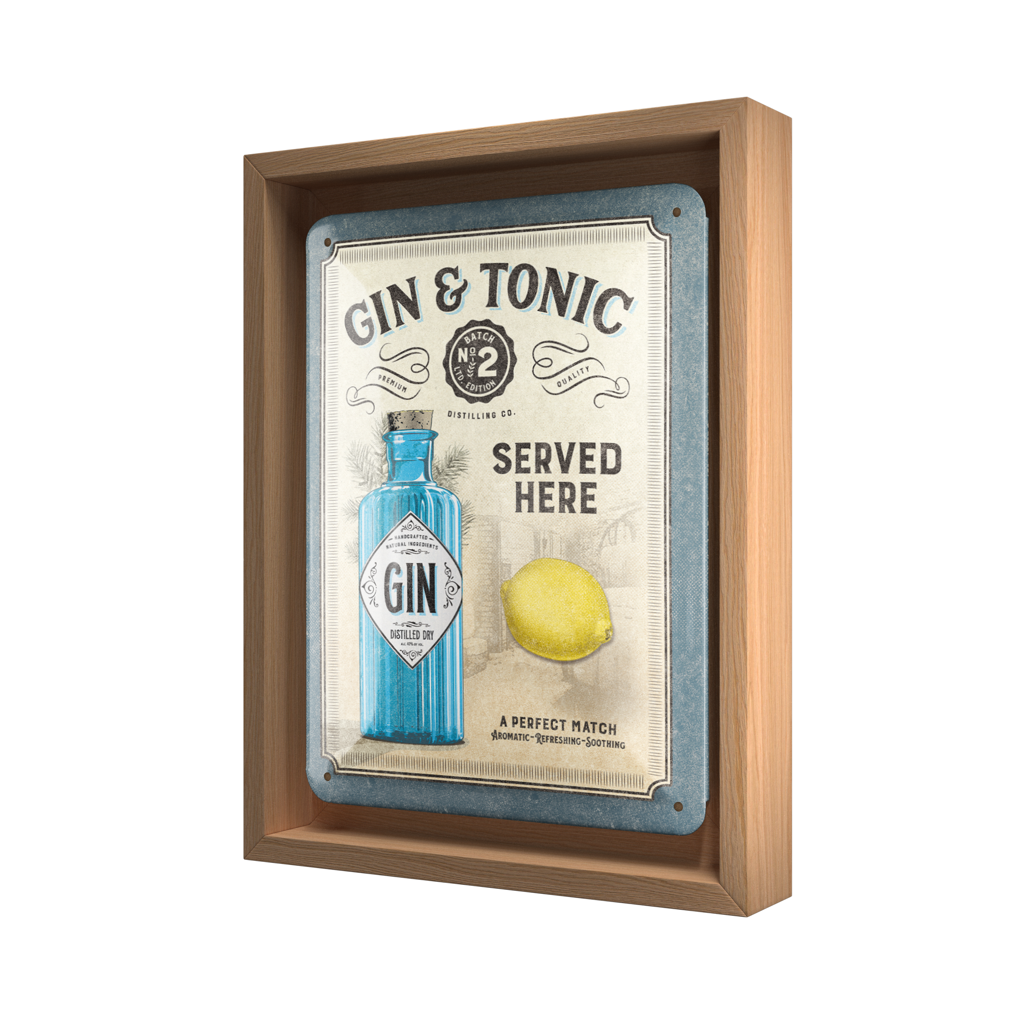 nostalgic-art-gin-tonic-served-here-targa-con-cornice-n-frame-s-18-5x24-cm image 1