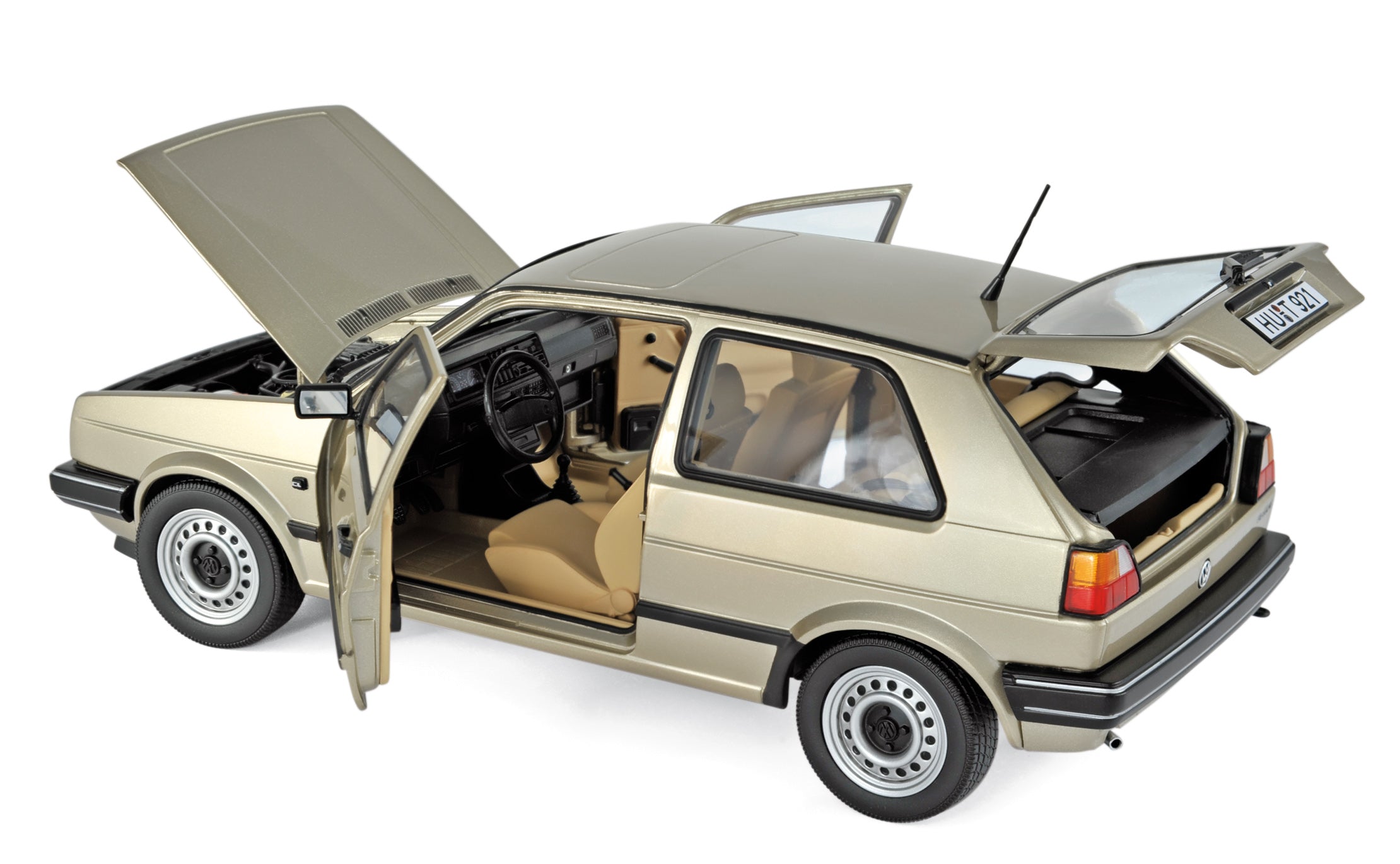 norev-vw-golf-cl-1988-modellino-auto-1-18-beige-metallizzato image 2
