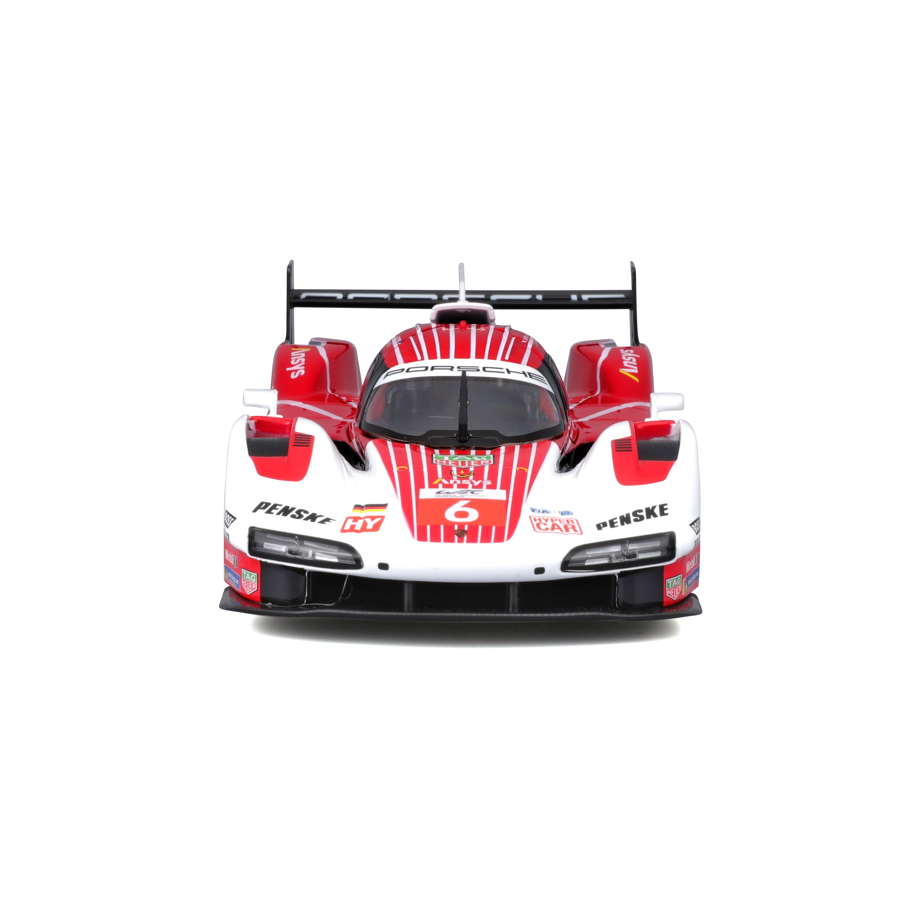 bburago-porsche-penske-963-6-1-24-modellino-endurance-rosso-e-bianco image 5