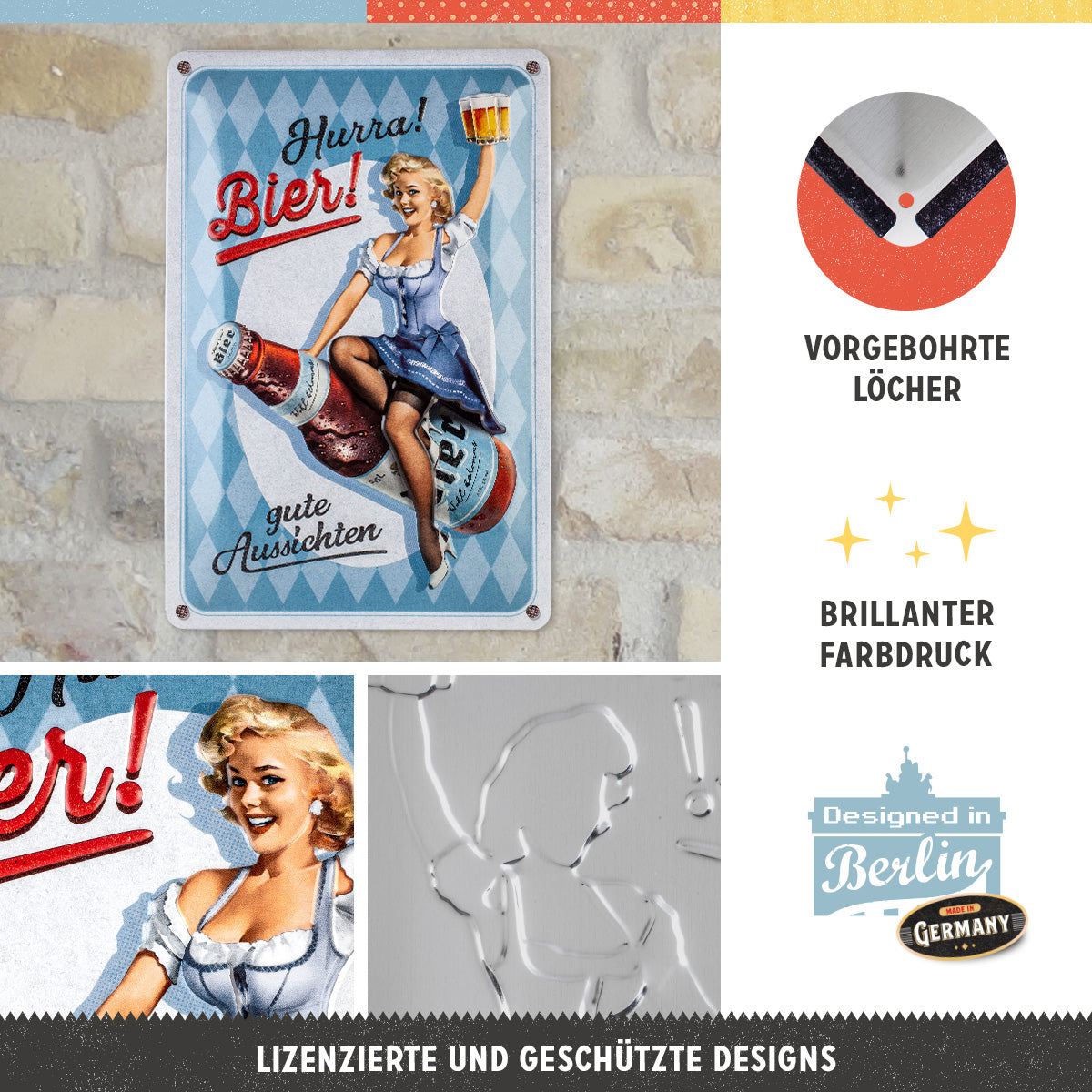 nostalgic-art-hurra-bier-insegna-in-metallo-20x30-cm image 2