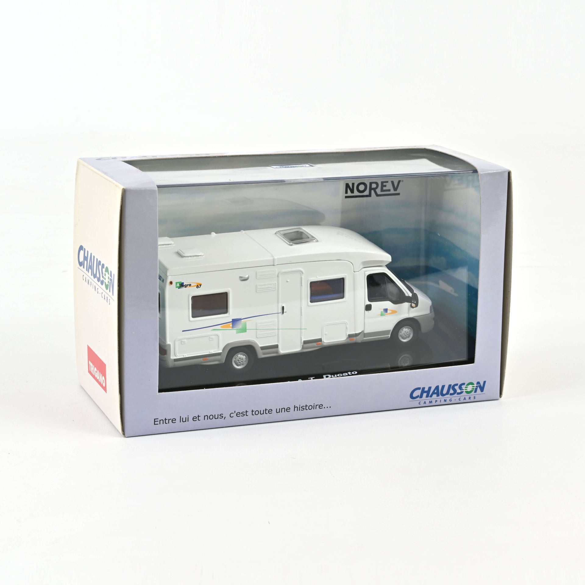 norev-fiat-ducato-camping-car-chausson-allegro-67-modellino-1-43-plastigam image 1