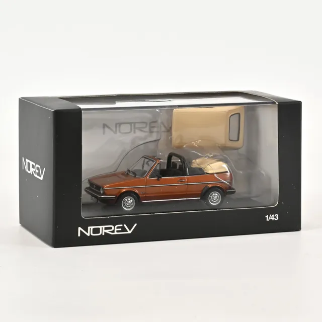 norev-vw-golf-cabriolet-1-brazil-brown-modellino-auto-1-43 image 1