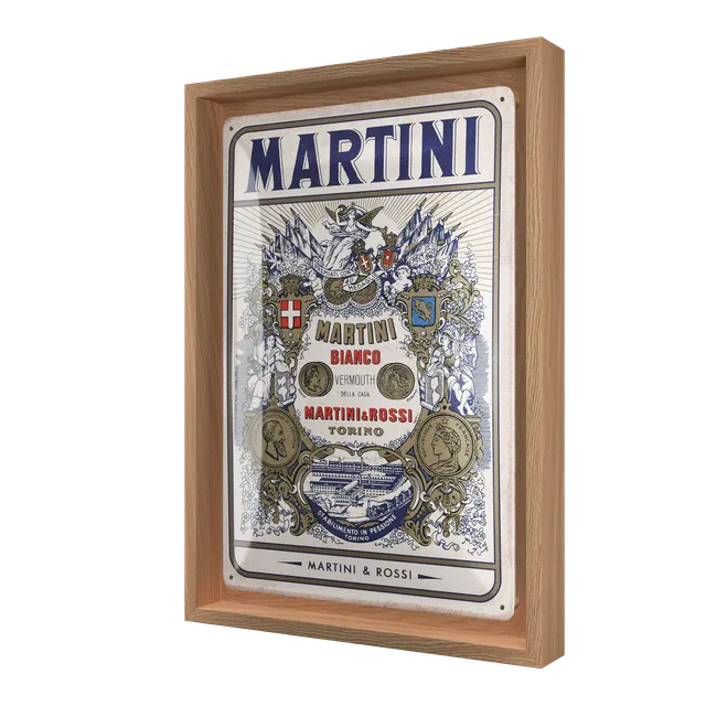 nostalgic-art-martini-bianco-vermouth-label-cornice-n-frame-m-24-x-33-5-cm image 1