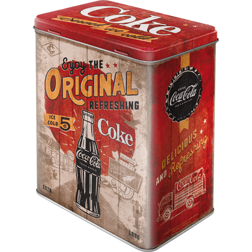 nostalgic-art-coca-cola-original-coke-highway-66-scatola-metallo-grande-3-litri image 1