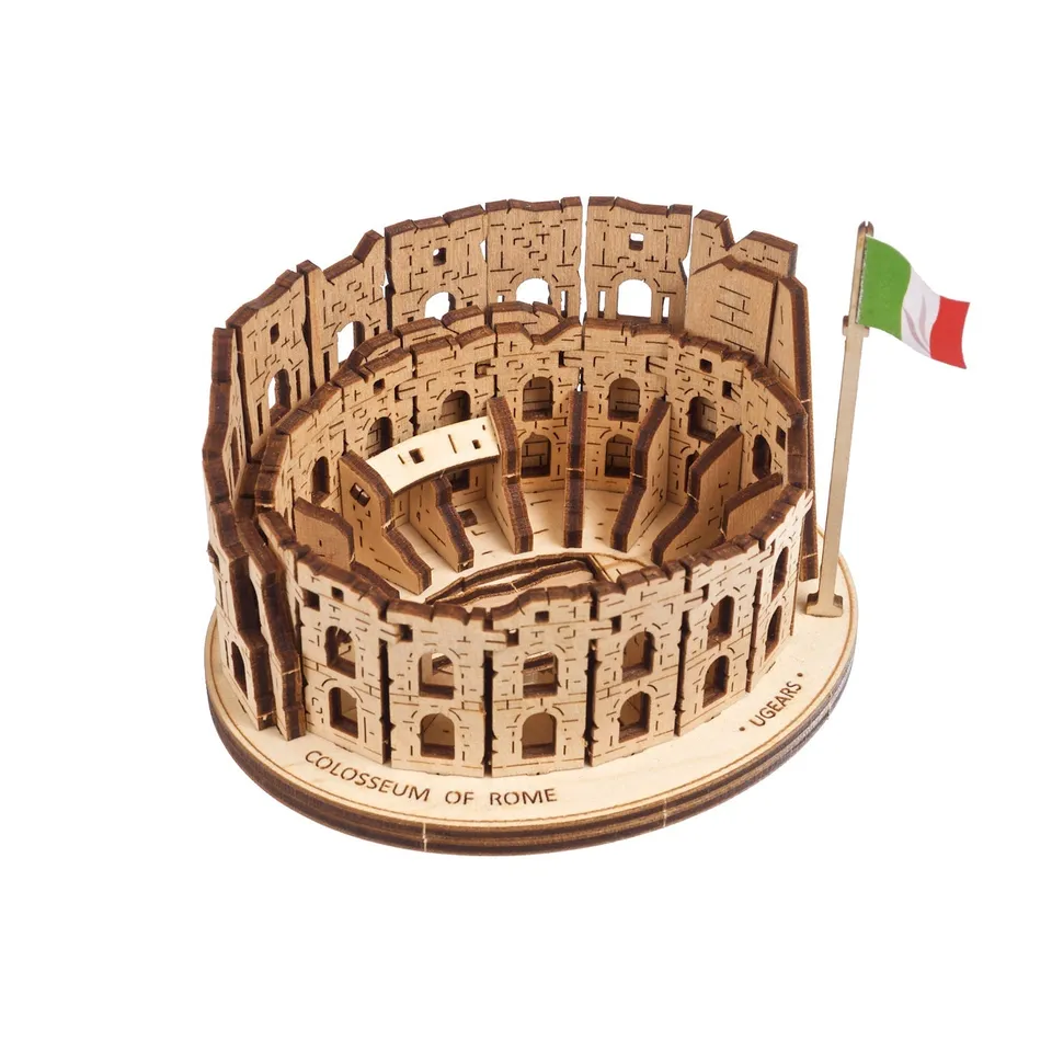 ugears-colosseo-di-roma-puzzle-3d-in-legno-meccanico image 1