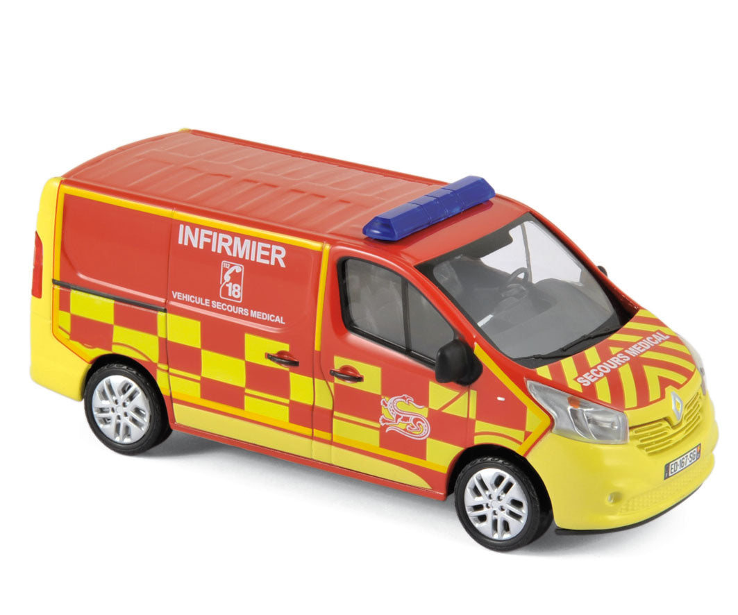 norev-renault-trafic-2014-pompiers-infirmier-modellino-auto-1-43 image 1
