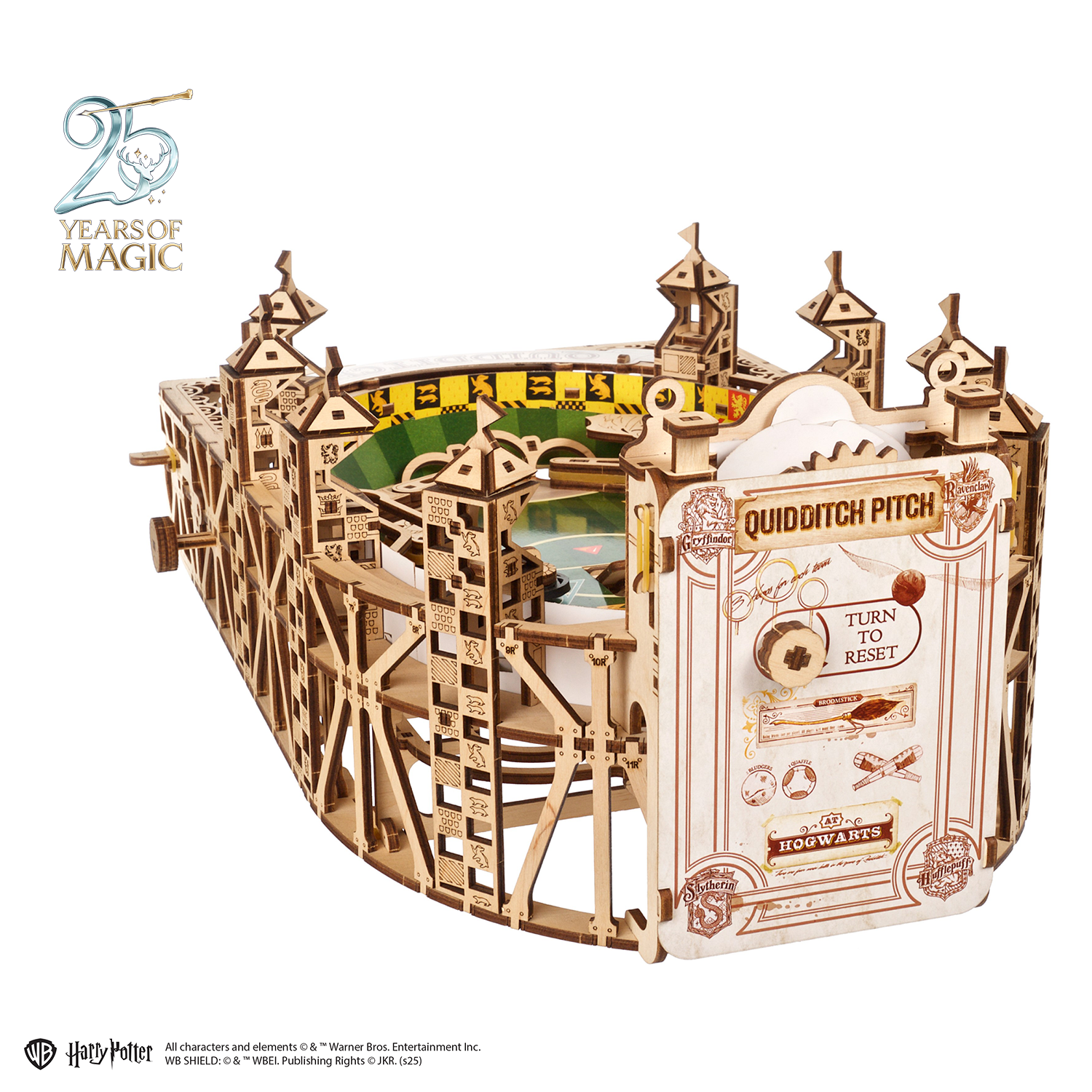 ugears-quidditch-pinball-gioco-flipball-meccanico-in-legno-harry-potter-series image 2