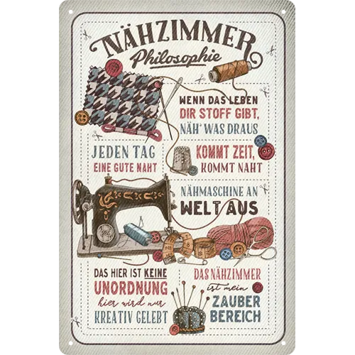 nostalgic-art-n-hzimmer-philosophie-targa-in-metallo-20x30-cm image 1