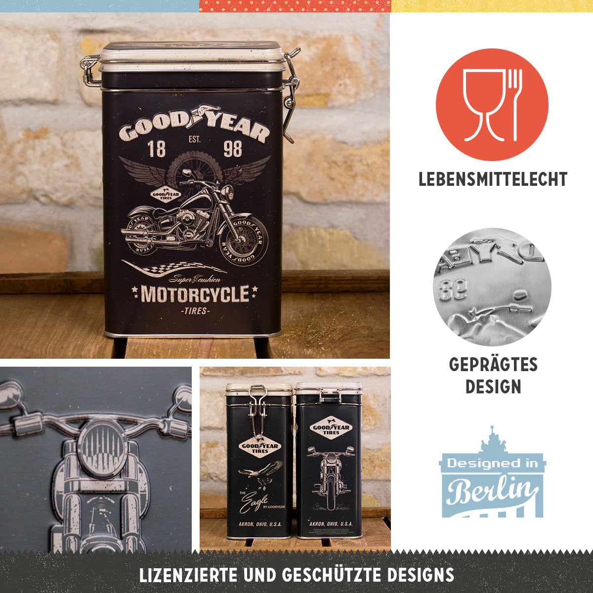 nostalgic-art-goodyear-motorcycle-scatola-in-latta-con-coperchio-clip-7-5x11x17- image 2