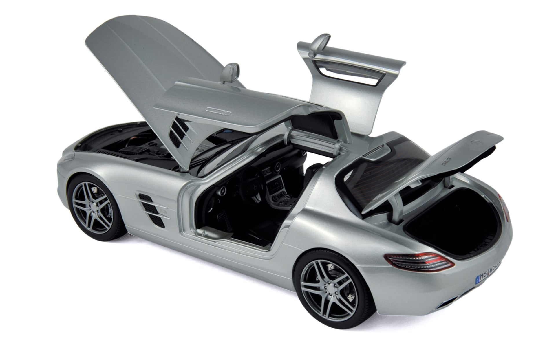 norev-mercedes-benz-sls-amg-coup-2010-modellino-auto-1-18-grigio-metallizzato image 1