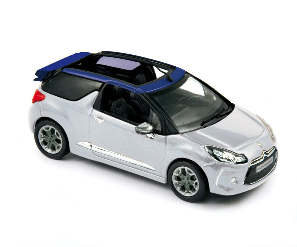 norev-citro-n-ds3-cabrio-2013-grigio-alluminio-e-blu-infini-modellino-auto-1-43 image 1