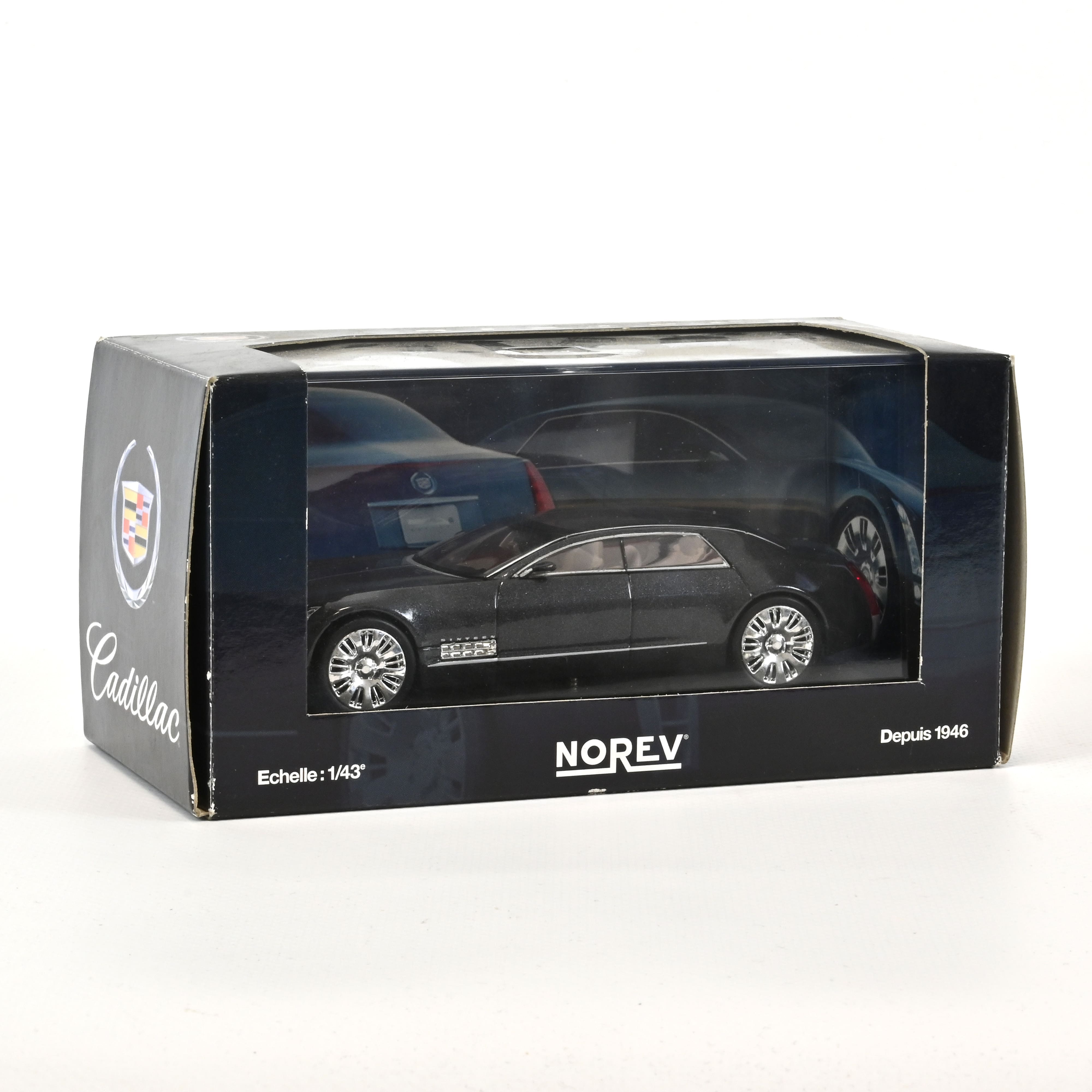 norev-cadillac-sixteen-midnight-argent-metallis-2003-modellino-auto-1-43 image 1