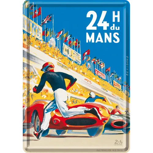 nostalgic-art-24h-le-mans-racing-poster-blue-metal-card-10x14-cm-2 image 1