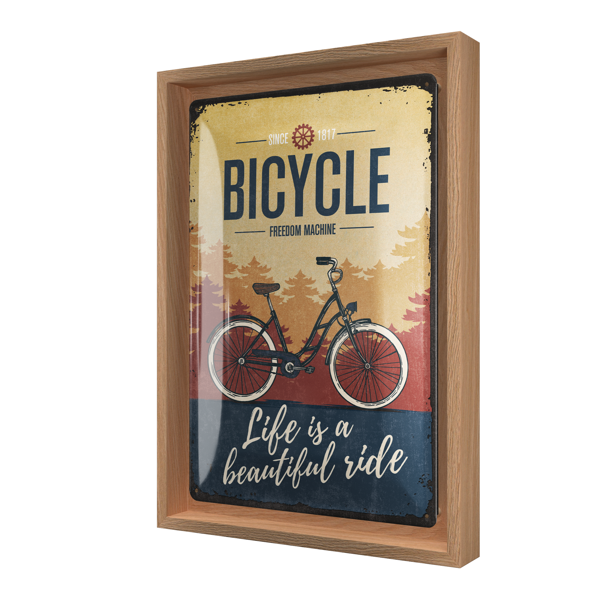 nostalgic-art-bicycle-beautiful-ride-n-frame-m-edition-cornice-magnetica-a4 image 1