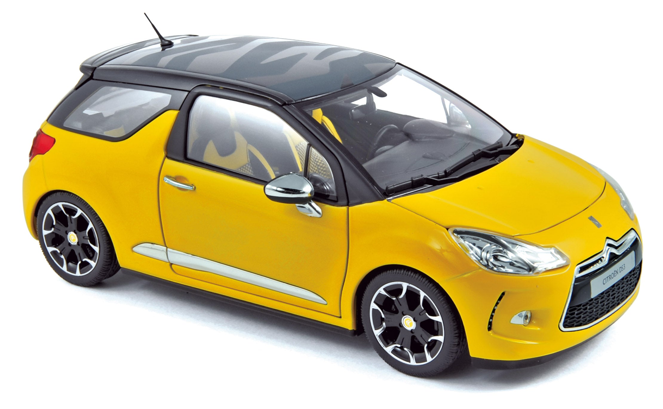 norev-citro-n-ds3-2010-jaune-p-gase-e-noir-modellino-auto-1-18 image 1
