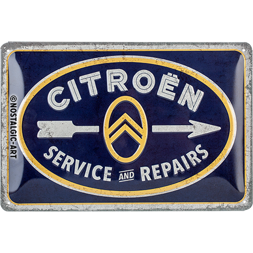 nostalgic-art-citroen-service-repairs-targa-metallo-20x30-cm image 1