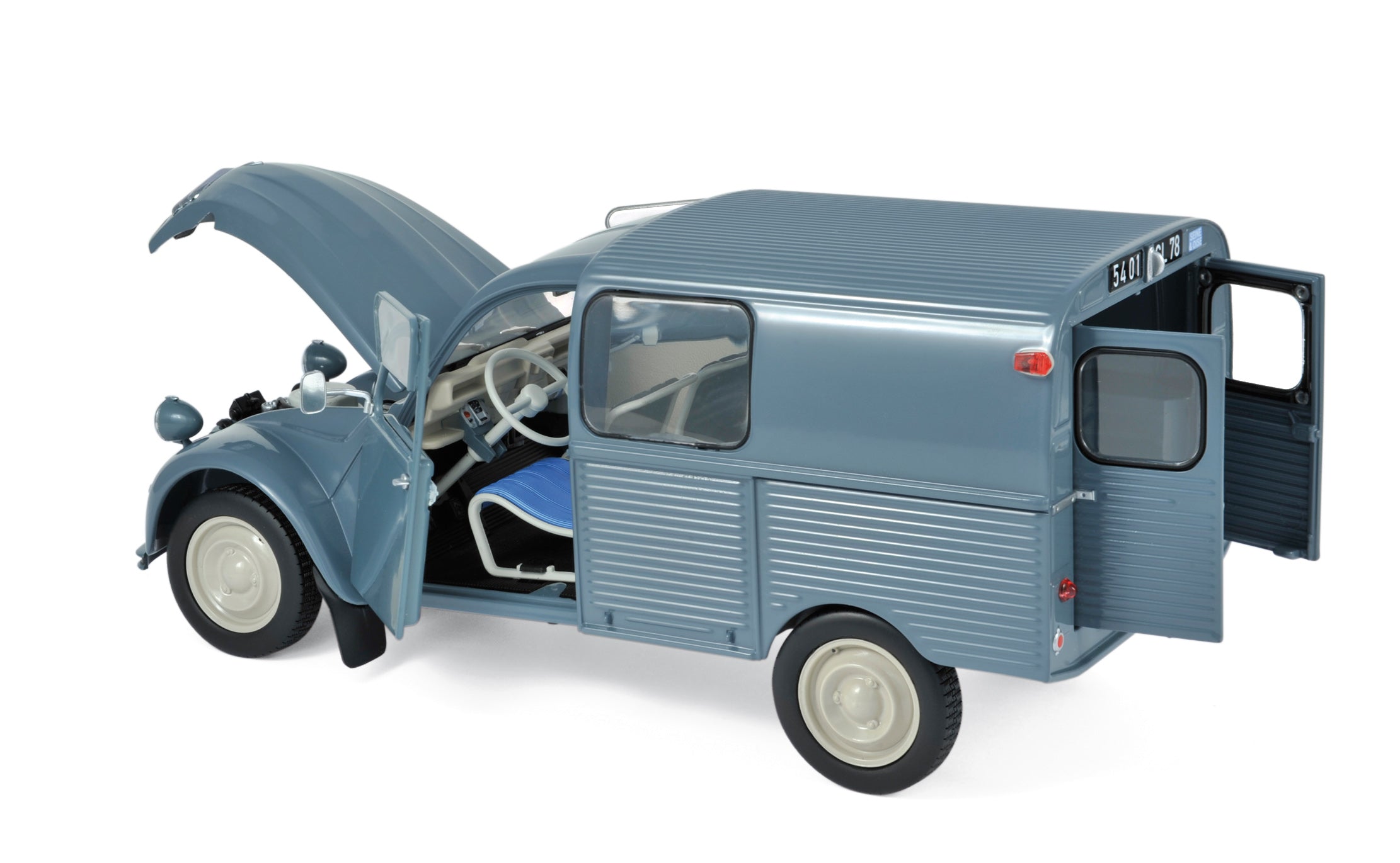 norev-citro-n-2cv-fourgonnette-ak350-1966-blu-n-v-1-18 image 2