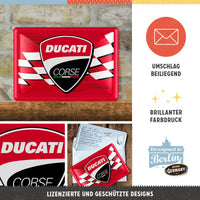nostalgic-art-ducati-corse-logo-racing-flag-card-in-metallo-10x14-cm image 2