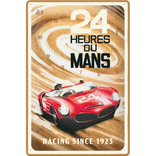 nostalgic-art-24h-le-mans-red-car-1963-targa-metallica-20x30-cm image 1