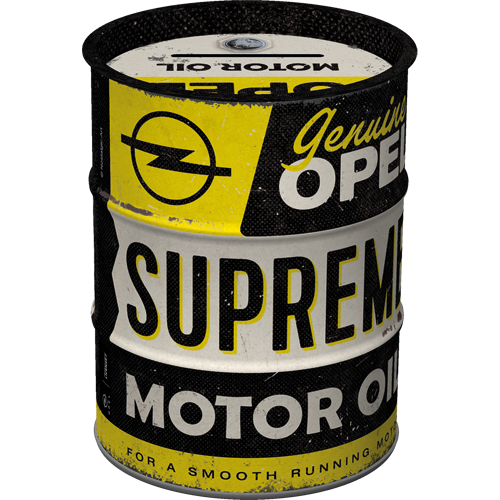 nostalgic-art-opel-supreme-motor-oil-salvadanaio-fusto-600-ml image 1