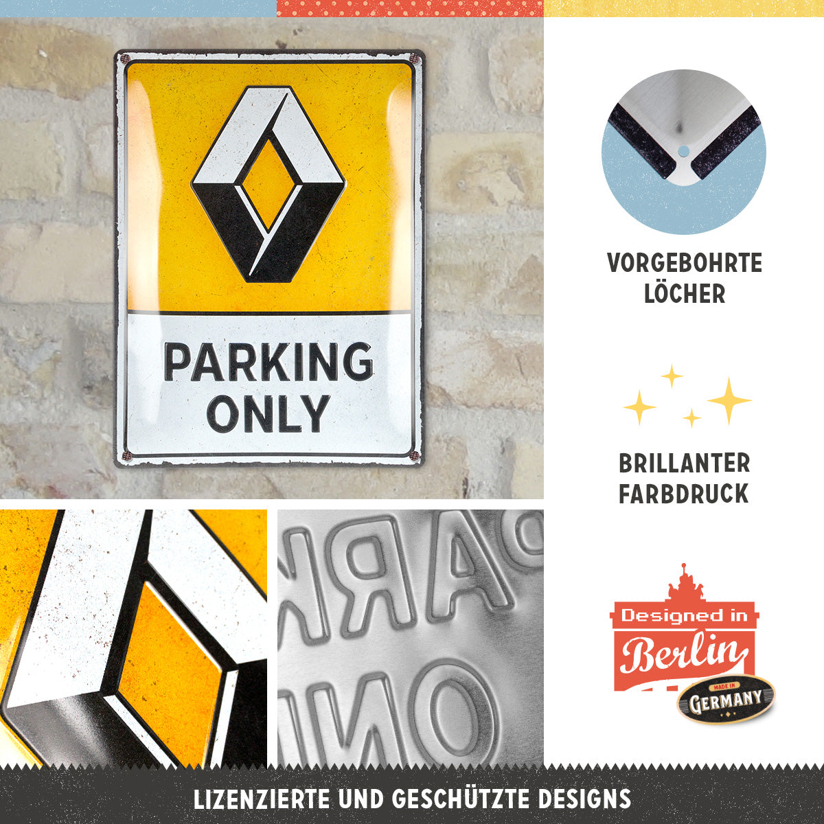 nostalgic-art-renault-parking-only-targa-in-metallo-30x40-cm-2 image 3