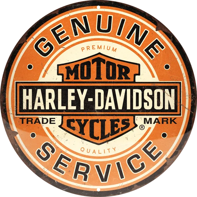 nostalgic-art-harley-davidson-genuine-service-targa-rotonda-35-cm image 1