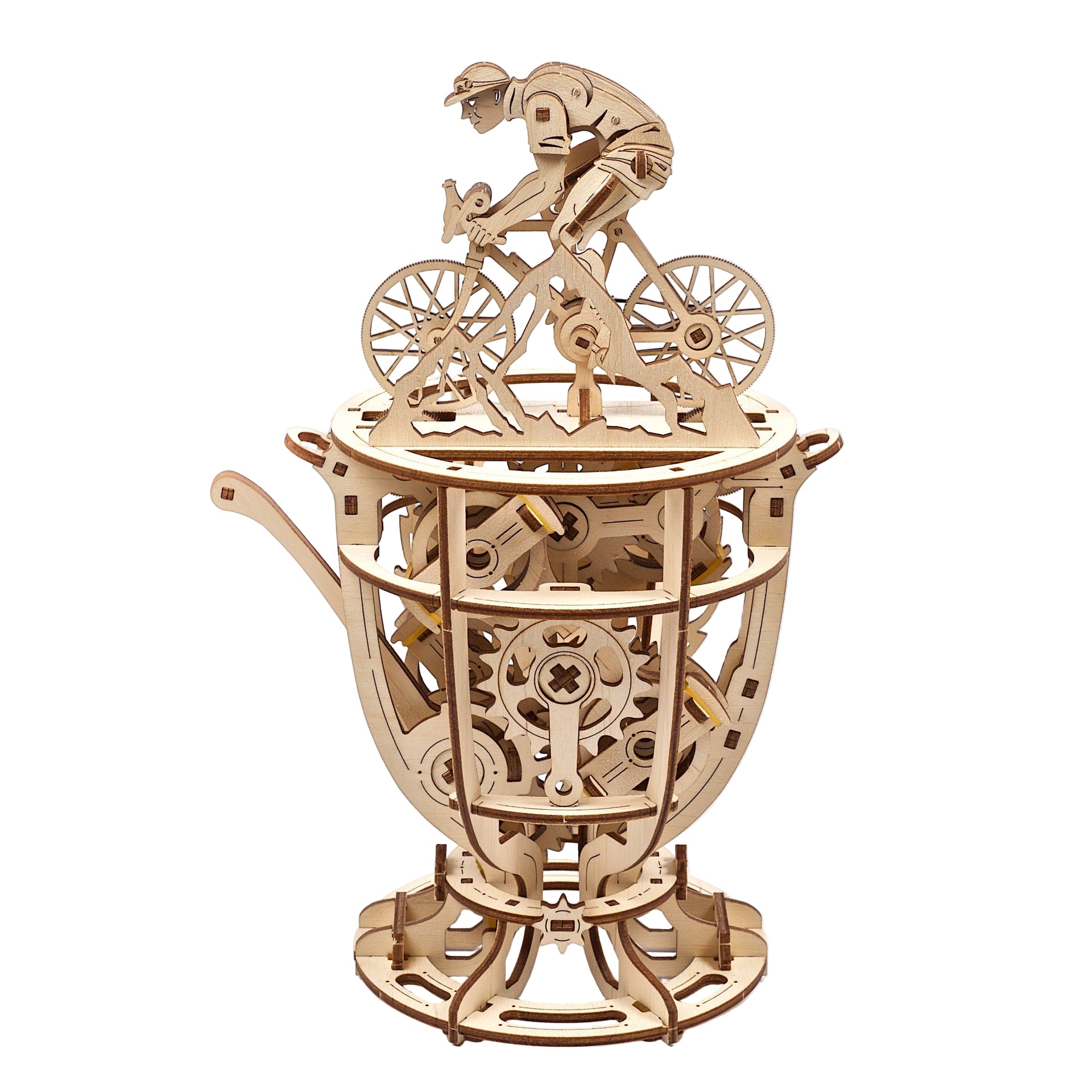 ugears-automaton-cyclist-puzzle-3d-meccanico-in-legno-ciclista image 3