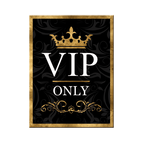 nostalgic-art-vip-only-magnete-da-frigorifero-in-latta-6x8-cm image 1