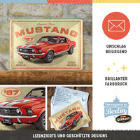 nostalgic-art-ford-mustang-gt-1967-red-metal-card-10x14-cm image 3