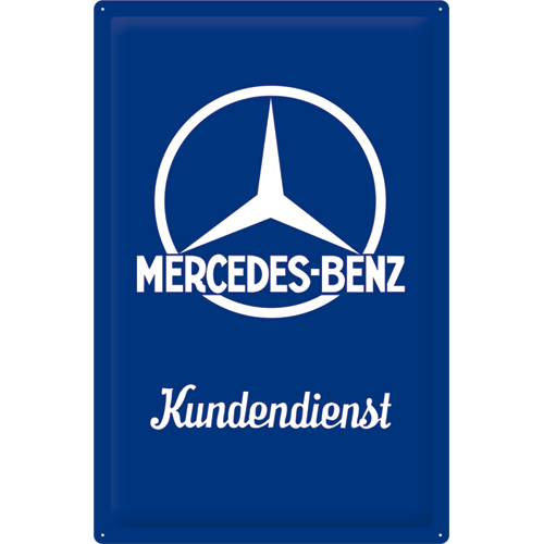 nostalgic-art-mercedes-benz-kundendienst-targa-in-metallo-40x60-cm image 1
