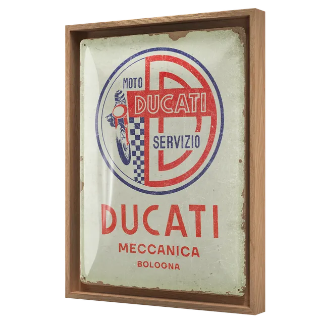 nostalgic-art-ducati-moto-servizio-meccanica-n-frame-l-edition-cornice-targa-33- image 1