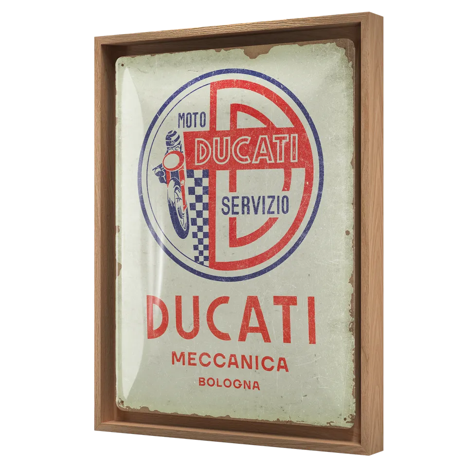 nostalgic-art-ducati-moto-servizio-meccanica-n-frame-l-edition-cornice-targa-33- image 1