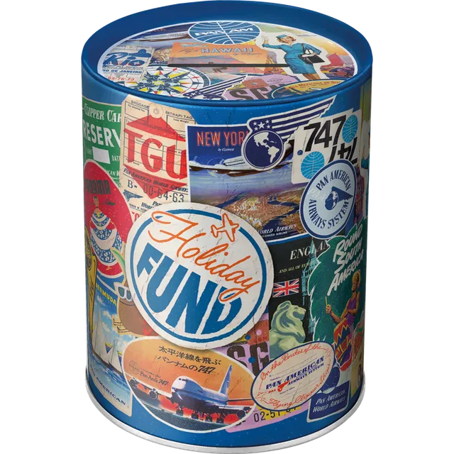 nostalgic-art-pan-am-holiday-fund-collage-salvadanaio-latta-1-litro image 1